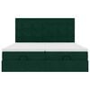 vidaXL Osmanų lovos rėmas su čiužiniais, žalias, 160x200cm, aksomas