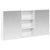 vidaXL Vonios spintos komplektas 3 vnt. Balta 140 x 14,5 x 70 cm