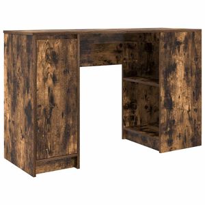 vidaXL Ra&scaron;omasis stalas, dūminio ąžuolo, 120x42x76cm, apdirbta mediena