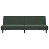 vidaXL Dvivietė sofa-lova, tamsiai žalios spalvos, aksomas