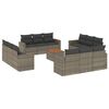 vidaXL Sodo komplektas su pagalvėlėmis, 13 dalių, pilkas, poliratanas