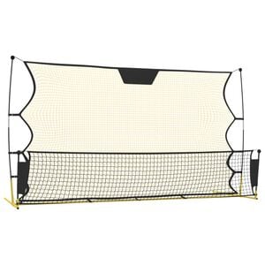 vidaXL Futbolo tinklas, juodas/geltonas, 183x85x120cm, poliesteris