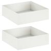vidaXL Sodo vazonas 2 vnt. Balta 100 x 100 x 30 cm