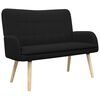 vidaXL Dvita&scaron;kė sofa Juoda 115 x 61 x 87 cm Boucl&eacute;
