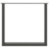 vidaXL Valgomojo stalo kojos, U formos, 2 vnt., antracito spalvos, 90x(72-73) cm, plienas