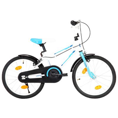 vidaXL Vaikiškas dviratis, mėlynos ir baltos spalvos, 18 colių