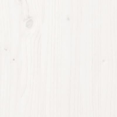 vidaXL Lovos rėmas, baltas, 120x190cm, medienos masyvas, dvivietis