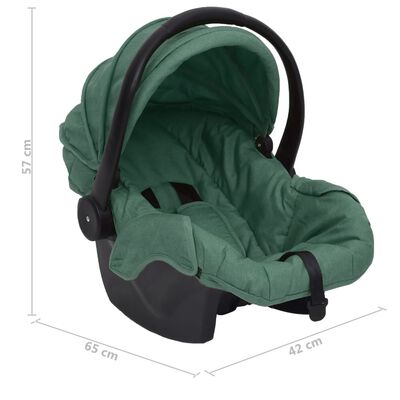 vidaXL Automobilinė kėdutė kūdikiams, žalios spalvos, 42x65x57cm