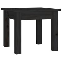 vidaXL Kavos staliukas, juodas, 35x35x30cm, pušies medienos masyvas