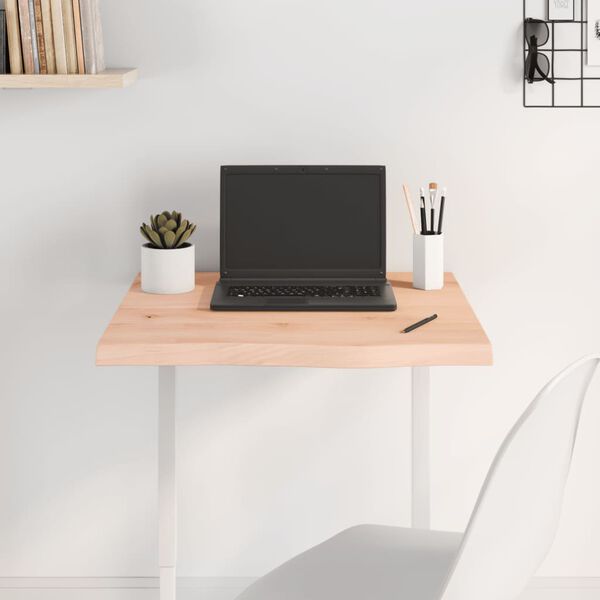 vidaXL Stalvir&scaron;is, 60x60x(2&ndash;4)cm, neapdorotas ąžuolo medienos masyvas