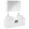 vidaXL Vonios spintos komplektas 4 pcs Balta Apdirbta mediena