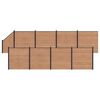 vidaXL Tvoros rinkinys 9 vnt. 1484 x 186 cm WPC ir aliuminis Ruda