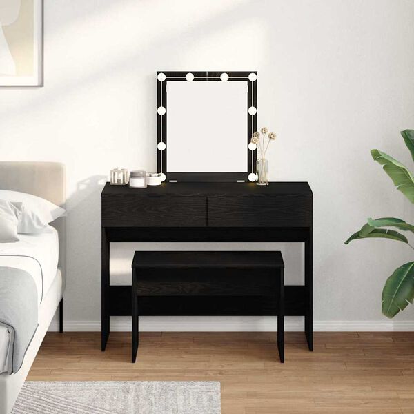 vidaXL Rengimo kėdė juoda ąžuolo 70 x 35 x 45 cm Apdirbta mediena