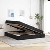 vidaXL Lova su daiktų laikymo vieta ir čiužiniu Juoda 160 x 200 cm