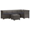 vidaXL 5-vietė sodo sofa su pagalvėlėmis Rataninio i&scaron;vaizdos PP