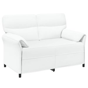vidaXL Dvita&scaron;kė sofa 2 vietos Balta 138 x 83 x 95 cm Audinys