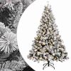 vidaXL Dirbtinė Sulankstoma Kalėdų Eglutė 120 cm 150 LED &Scaron;ilta balta