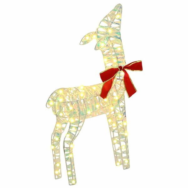 vidaXL Elnių šeima su 300 LED 3 pcs Šilta balta 67 x 26 x 127 cm PET