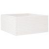 vidaXL Sodo lovelis, baltas, 100x100x46cm, pu&scaron;ies medienos masyvas