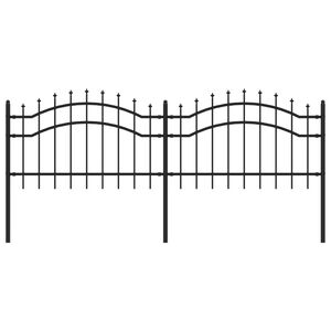 vidaXL Sodo tvora su ie&scaron;meliais, juoda, 240x75cm, milteliniu būdu dažytas plienas