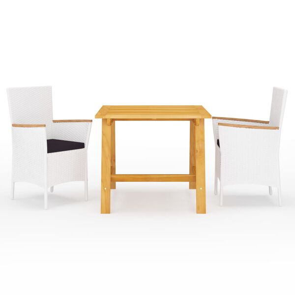 vidaXL Sodo valgomojo baldų komplektas, 3 dalių