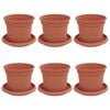 vidaXL Augalų vazonai 6 pcs Raudona plyta &Oslash; 12,5 x 10 cm Plastmasė