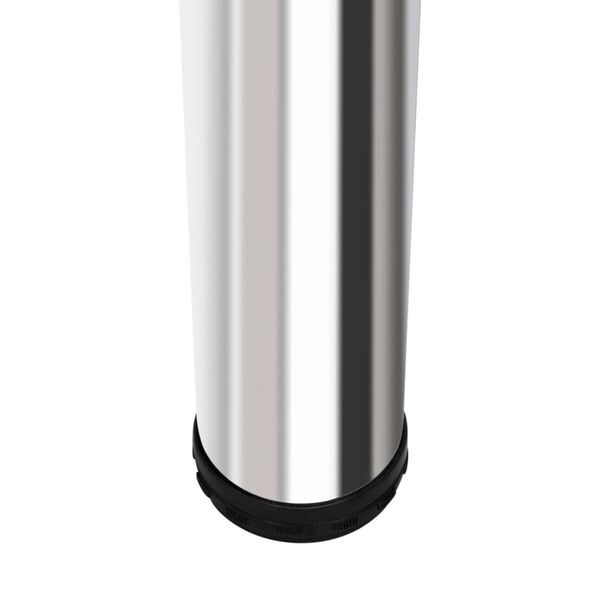 vidaXL Baro stalas, MDF, su 2 plien. kojelėmis, ypač blizgus, baltas