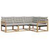 vidaXL Lauko sofos komplektas 4 vnt. Balta ir &scaron;viesiai pilka