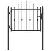 vidaXL Tvora vartai ASTEN 100 x 75 cm Metalas Juoda Užrakintas