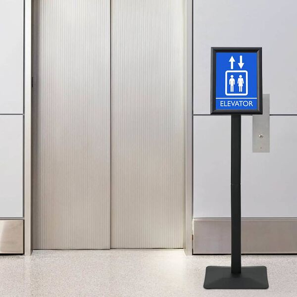 vidaXL Pedestalo plakato stovas Sidabro a4 Greižinis geležis