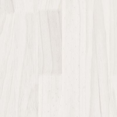 vidaXL Sodo lovelis, baltas, 40x40x40 cm, pušies medienos masyvas