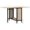 vidaXL Sulankstomas valgomojo stalas su ratukais 130 x 80 x 76,5 cm