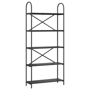 vidaXL Knygų lentyna Juodas ąžuolas 80 x 30 x 183 cm Apdirbta mediena