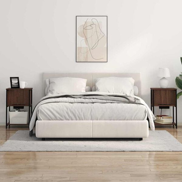 vidaXL &Scaron;alia lovos spintelė Rudas ąžuolas 38 x 31 x 61 cm