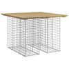 vidaXL Sodo stalas, gabionų dizainas, 100x102x72 cm, impregnuota pu&scaron;ies mediena