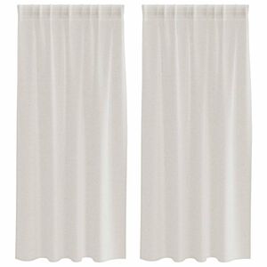 vidaXL Voile Užuolaida 2 vnt. Kreminė 175 x 140 cm Poliesteris