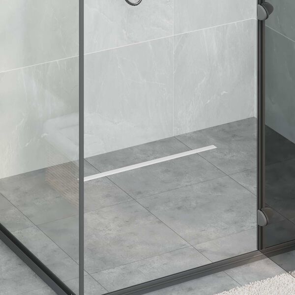 vidaXL 360&deg; Du&scaron;o Nutekėjimas su Plonu Modeliu Sidabro 60 cm