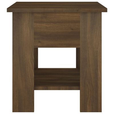 vidaXL Kavos staliukas, rudas ąžuolo, 40x40x42cm, apdirbta mediena