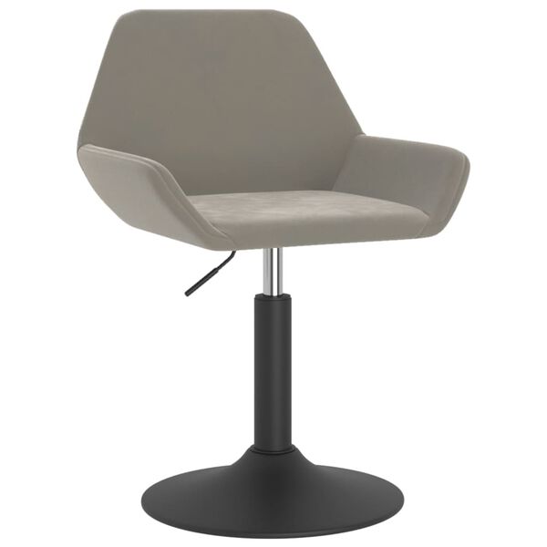 vidaXL Baro taburetė, &scaron;viesiai pilkos spalvos, aksomas