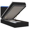 vidaXL Otmana lova su matracsu ir LED Juoda 90 x 200 cm Audinys