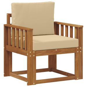 vidaXL Lauko sofa Tvirta akacijos mediena ir poliesteris Natūrali