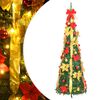 vidaXL I&scaron;skleidžiama dirbtinė Kalėdų eglutė, žalia, 120cm, 50 LED