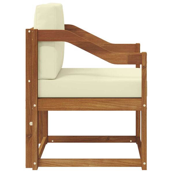 vidaXL Lauko sofa Tvirta akacijos mediena ir poliesteris Natūrali