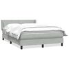 vidaXL Box Spring Lova su čiužiniu &Scaron;viesiai pilka 140x220 cm Velvet