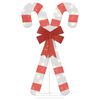 vidaXL Kalėdų puo&scaron;mena Candy Cane 50 LED &scaron;iltai balta
