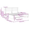 vidaXL Lovos rėmas Sonoma ąžuolas 180 x 200 cm Apdirbta mediena