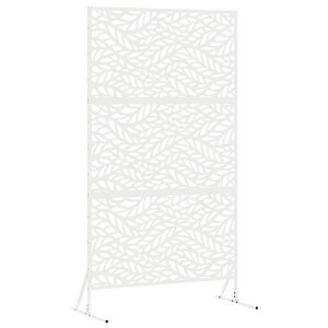 vidaXL Privatumo žaliuzės 100 x 50 x 180 cm Plienas Balta
