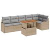 vidaXL Sodo Sofų Rinkinys 7 pcs smėlio ir &scaron;viesiai pilkos spalvos