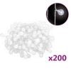 vidaXL Rutuliukų girlianda, 20m, 200 &scaron;altų baltų LED, 8 funkcijos