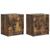 vidaXL &Scaron;alia lovos spintelė 2 pcs Dūminio ąžuolo 43 x 34,5 x 47 cm